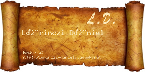 Lőrinczi Dániel névjegykártya